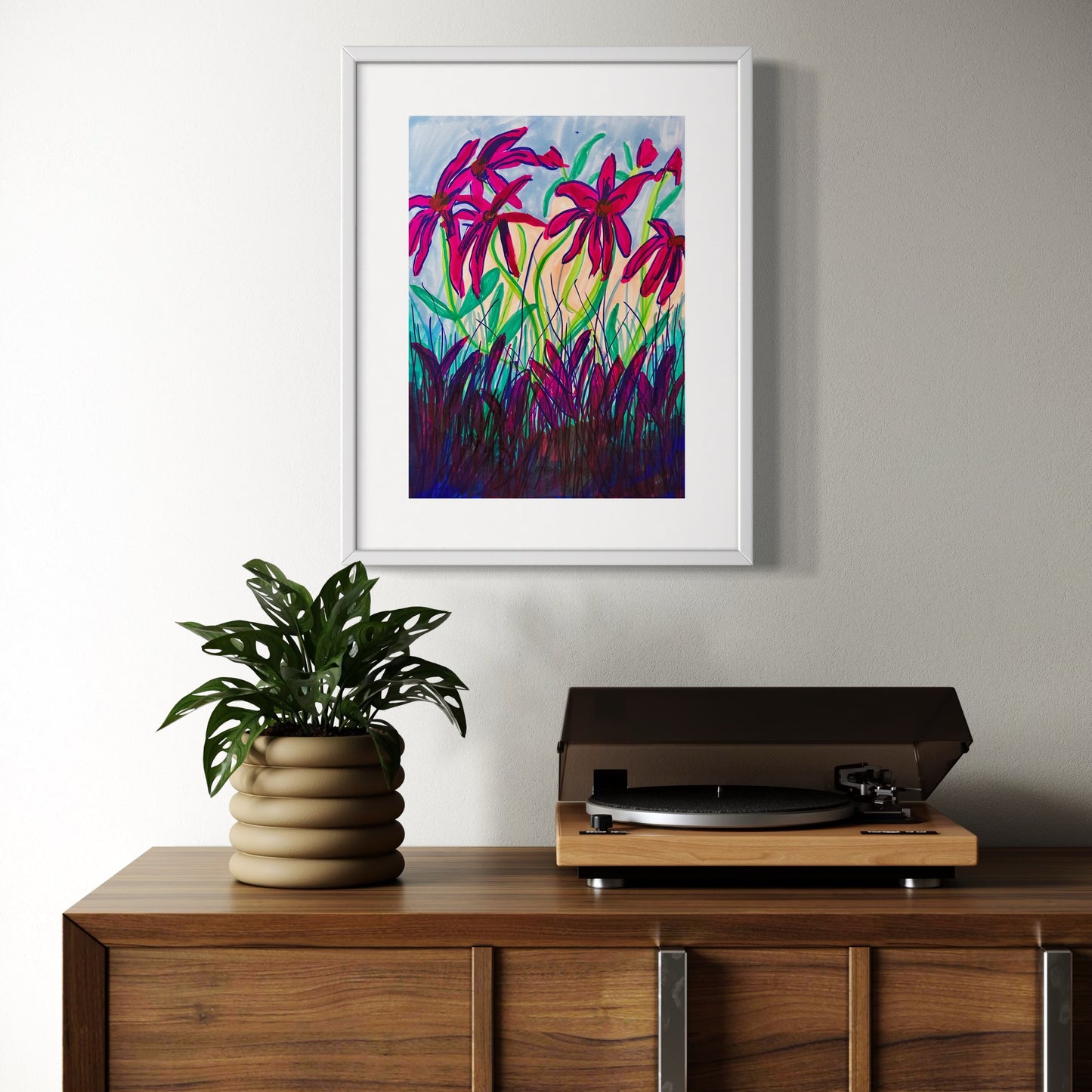 Abstract Floral Collection - Set of Four, 9" x 12"