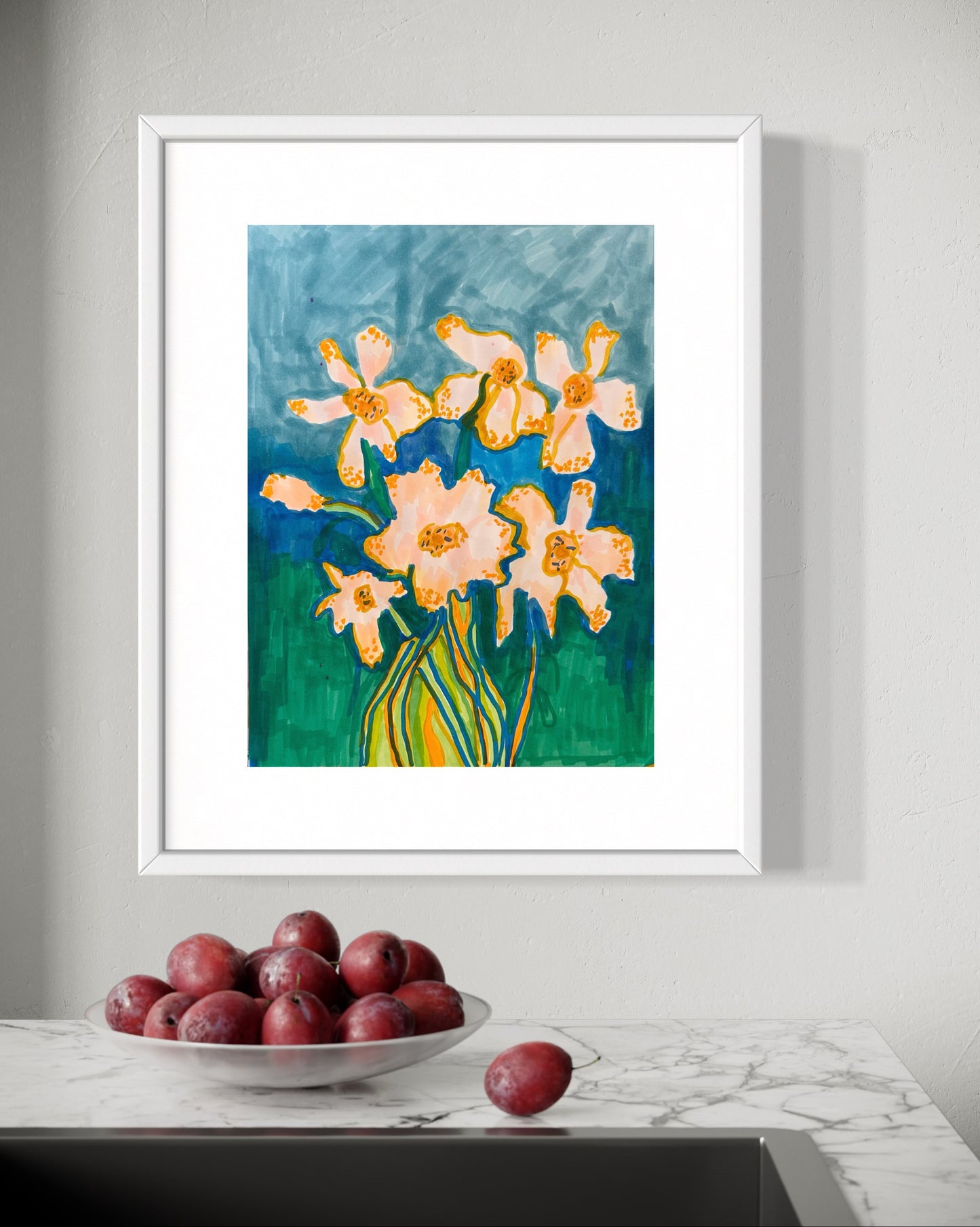 Abstract Floral Collection - Set of Four, 9" x 12"