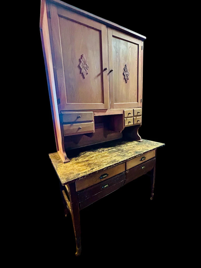 Antique Possum Belly Hoosier Cabinet