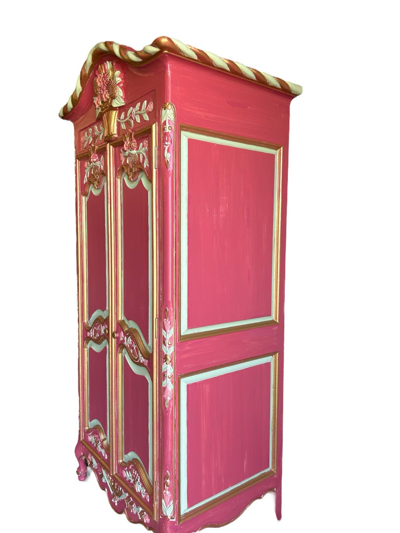 Gorgeous Vintage Red French Armoire Wardrobe