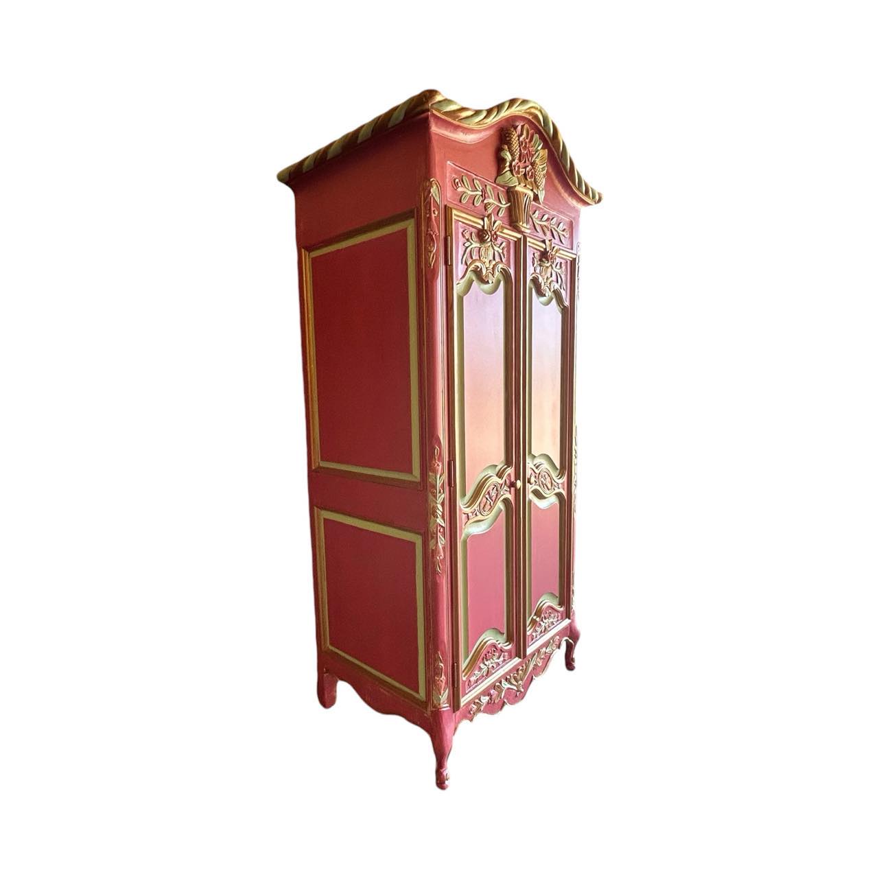 Gorgeous Vintage Red French Armoire Wardrobe